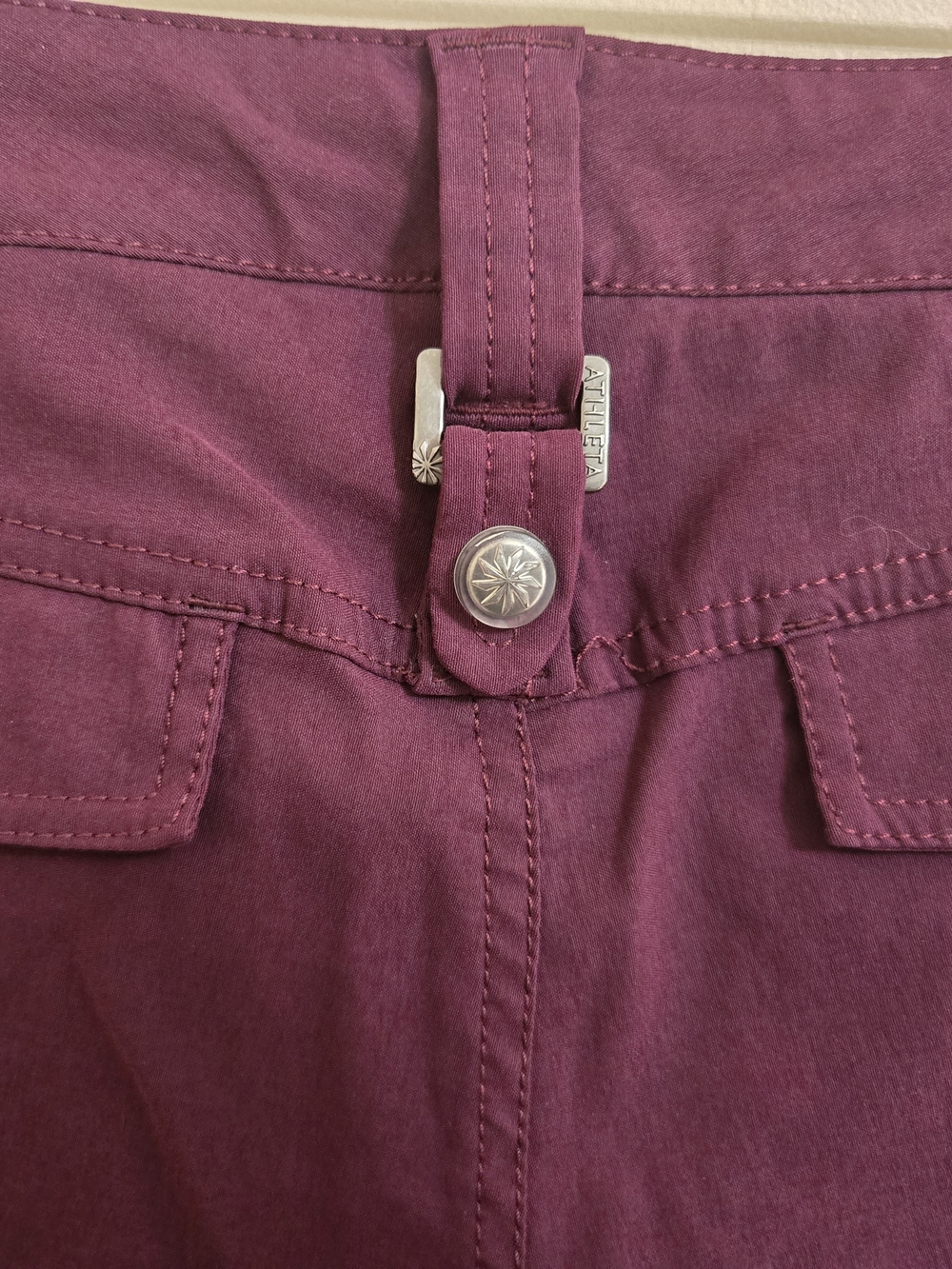Athleta Dipper Cargo Pants Women's 8 Tall NWOT Burgundy Purple Utility Stretch - Picture 3 of 9
